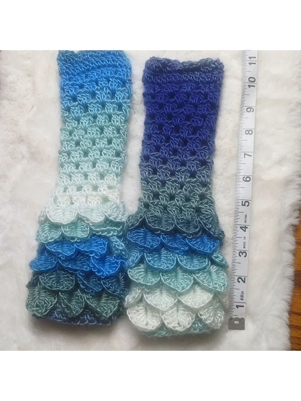 Just in! Dragon/Mermaid Scale Fingerless Gloves Colorful Soft, Texting Armwarmer